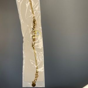 Stainless Steel Heart Bracelet with Rhinestones